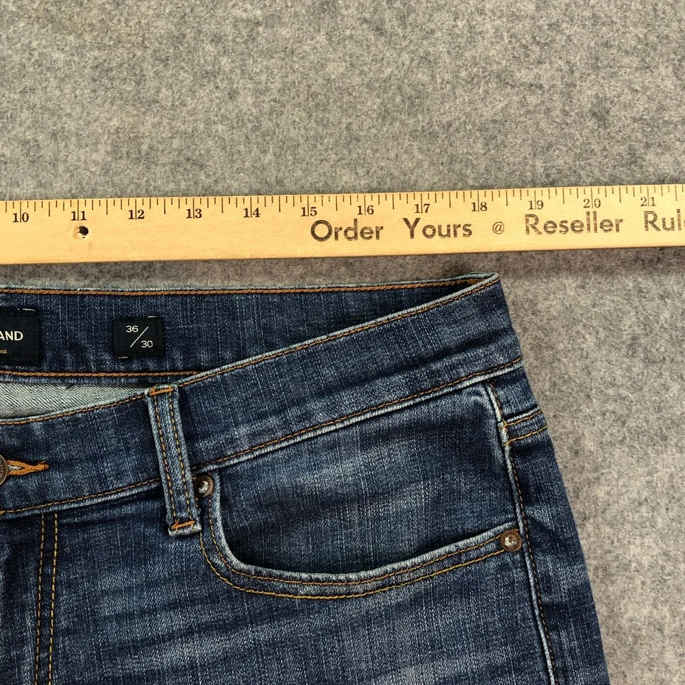 Lucky Brand Mens Athletic Slim Jeans 36x30 Blue Medium Wash Whiskered Denim